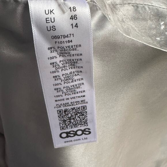 ASOS DESIGN Check Formal Coat With Western Stitching - Picture 8 of 9